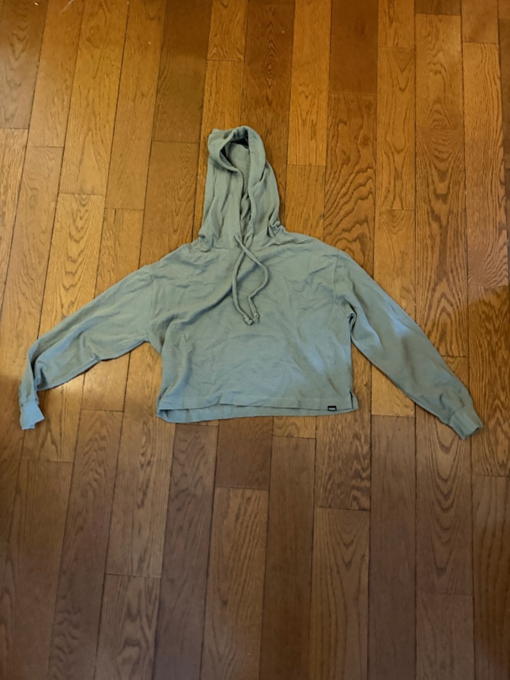 PINK Victoria's Secret Cropped Sage Green Hoodie